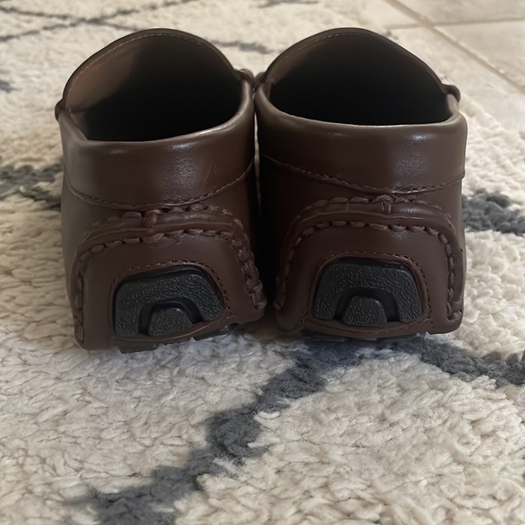 J Crew Factory Men’s Leather Driving Shoes in Dark Cognac Brown Size 9 - Picture 6 of 8